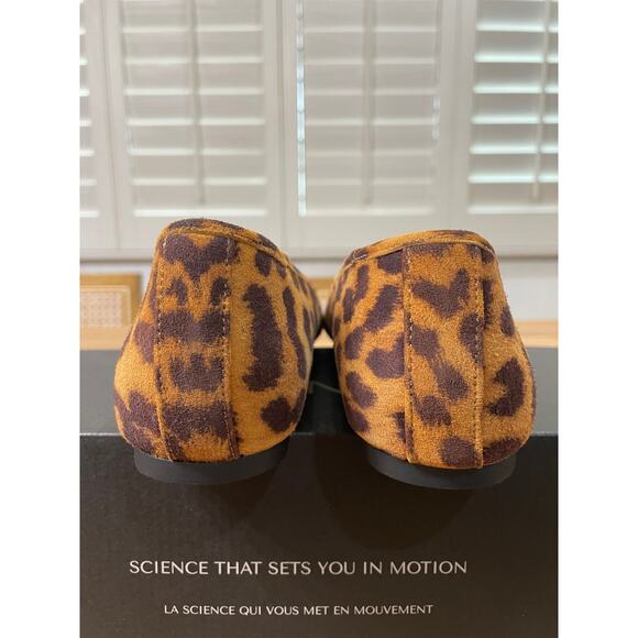Vionic Orinda Ballet Flats Dark Brown Leopard Print Size 6 Narrow NIB Square Toe - Picture 9 of 13